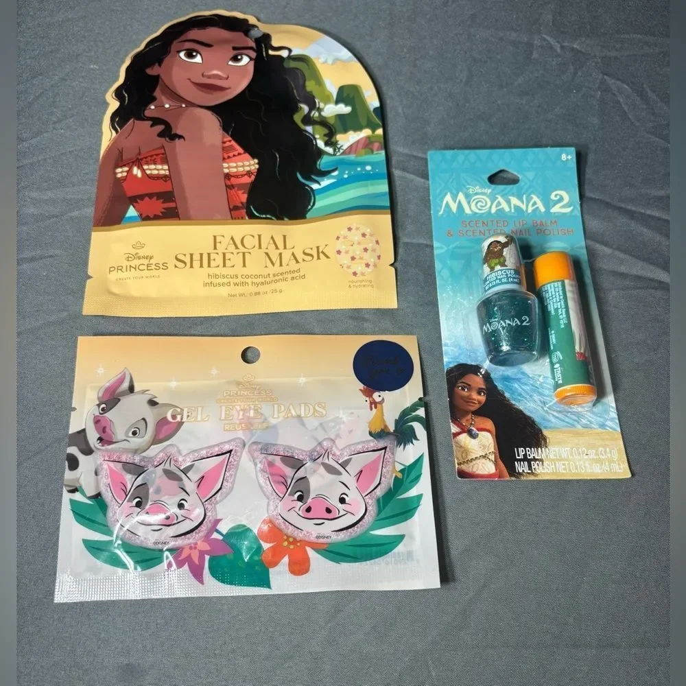 3 pc New Disney Moana Theme Beauty Bundle NWT